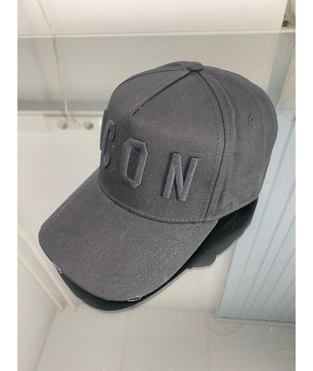 DSQUARED2 Черная хлопковая кепка/бейсболка, фото 3