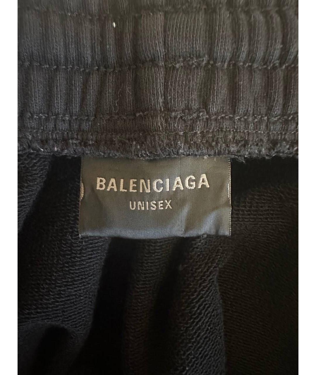 BALENCIAGA Черные хлопковые повседневные брюки, фото 3