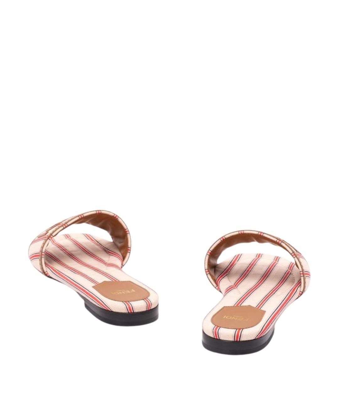 FENDI Мульти текстильные сандалии, фото 3