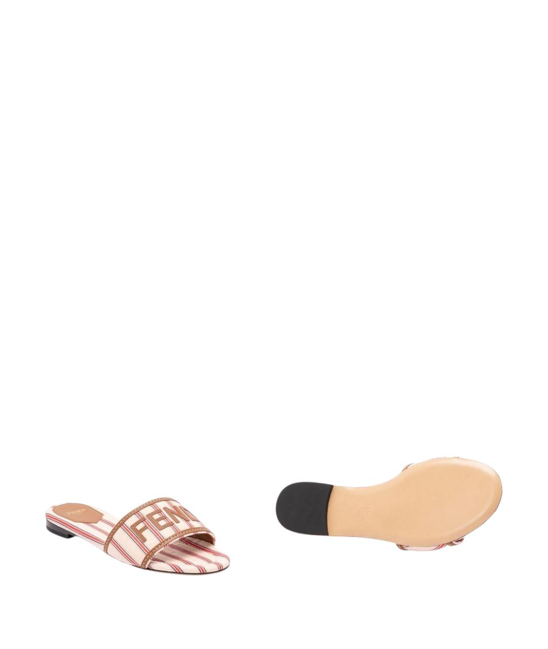 FENDI Мульти текстильные сандалии, фото 4