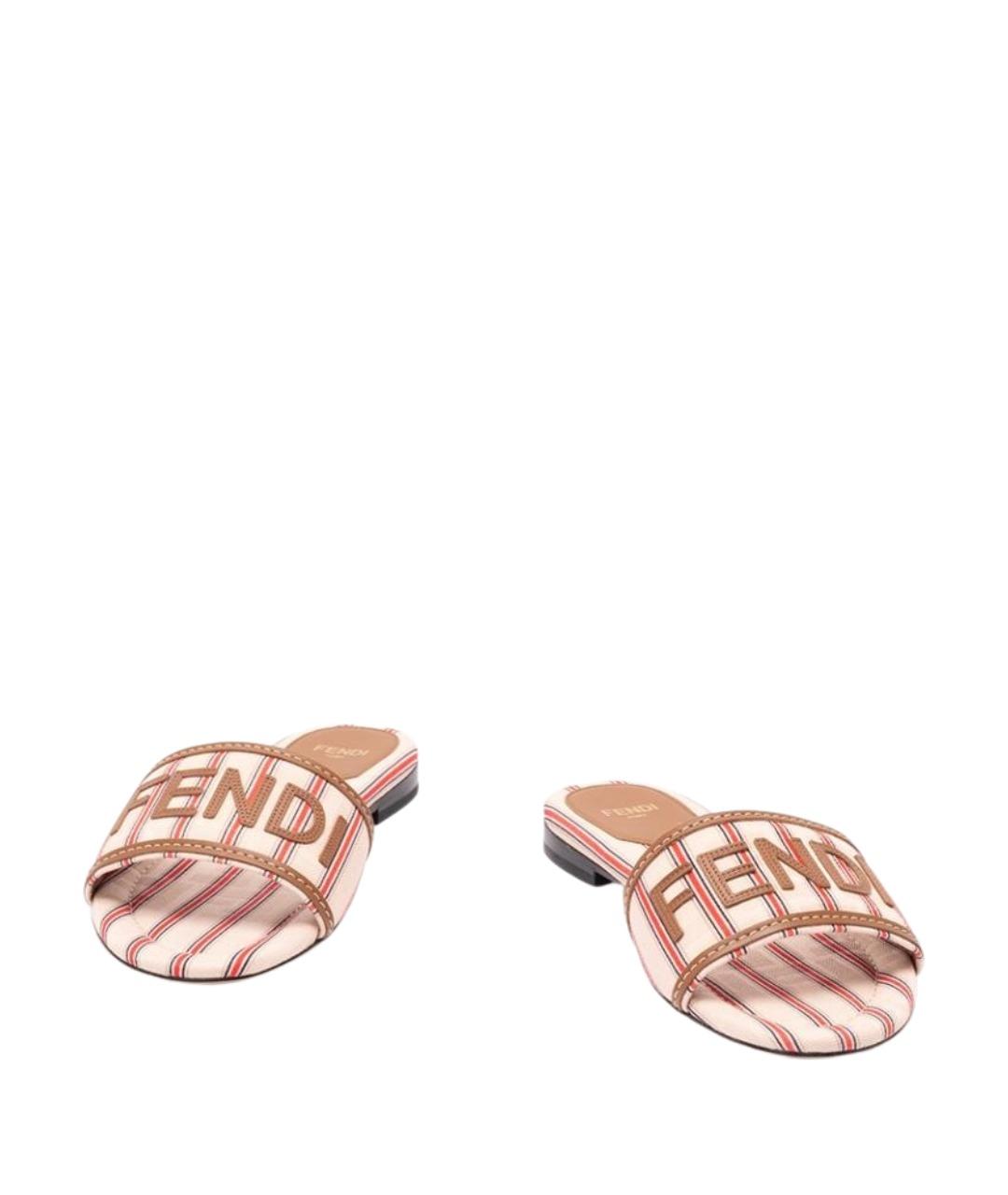 FENDI Мульти текстильные сандалии, фото 2