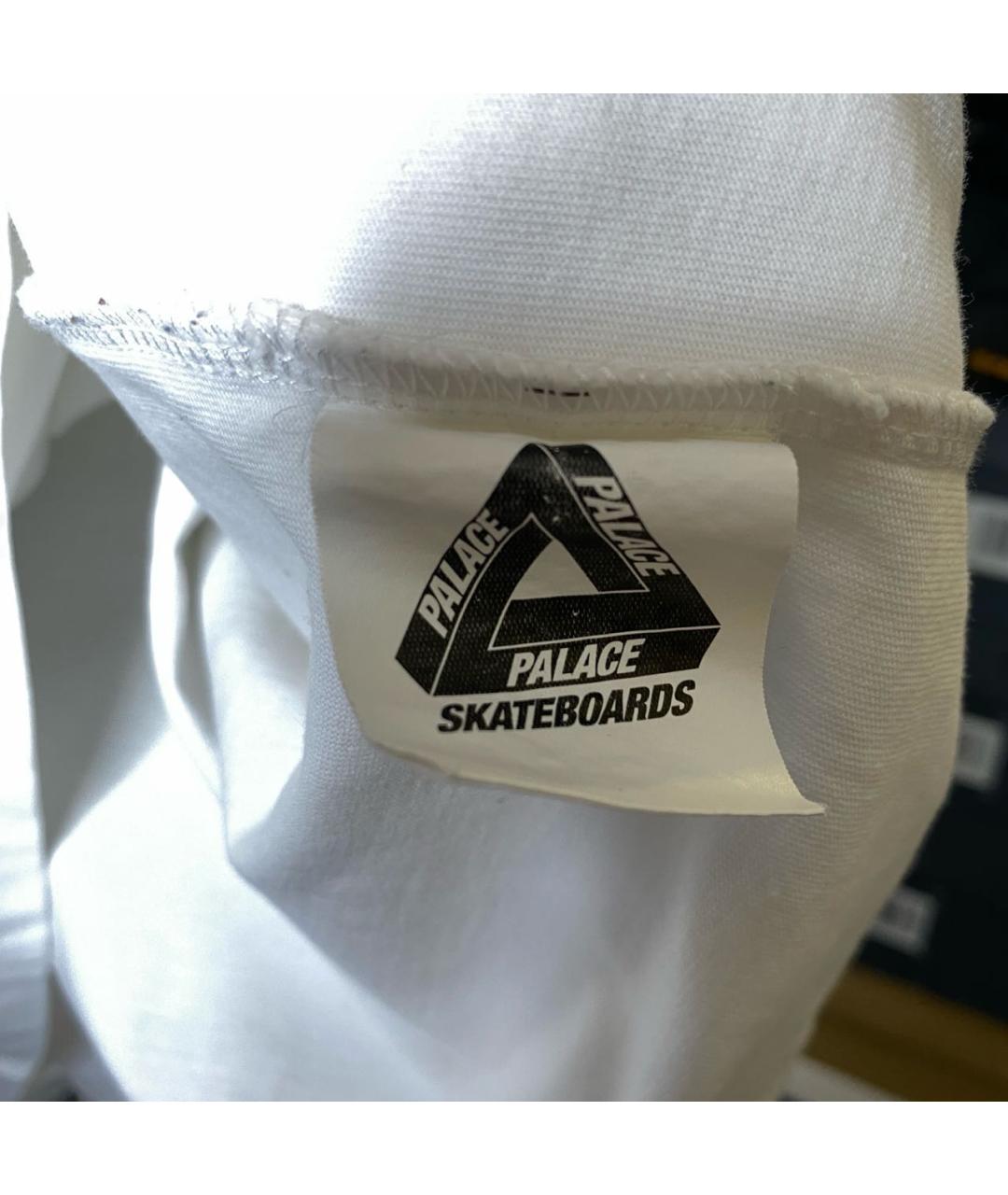 PALACE Белая хлопковая футболка, фото 6