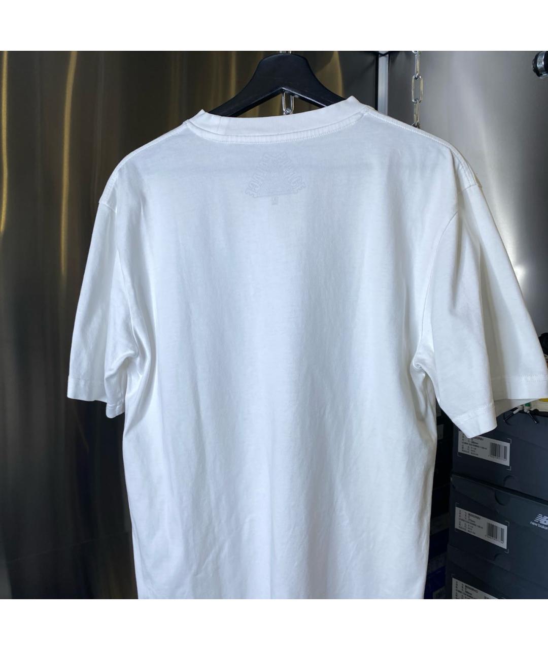 PALACE Белая хлопковая футболка, фото 3