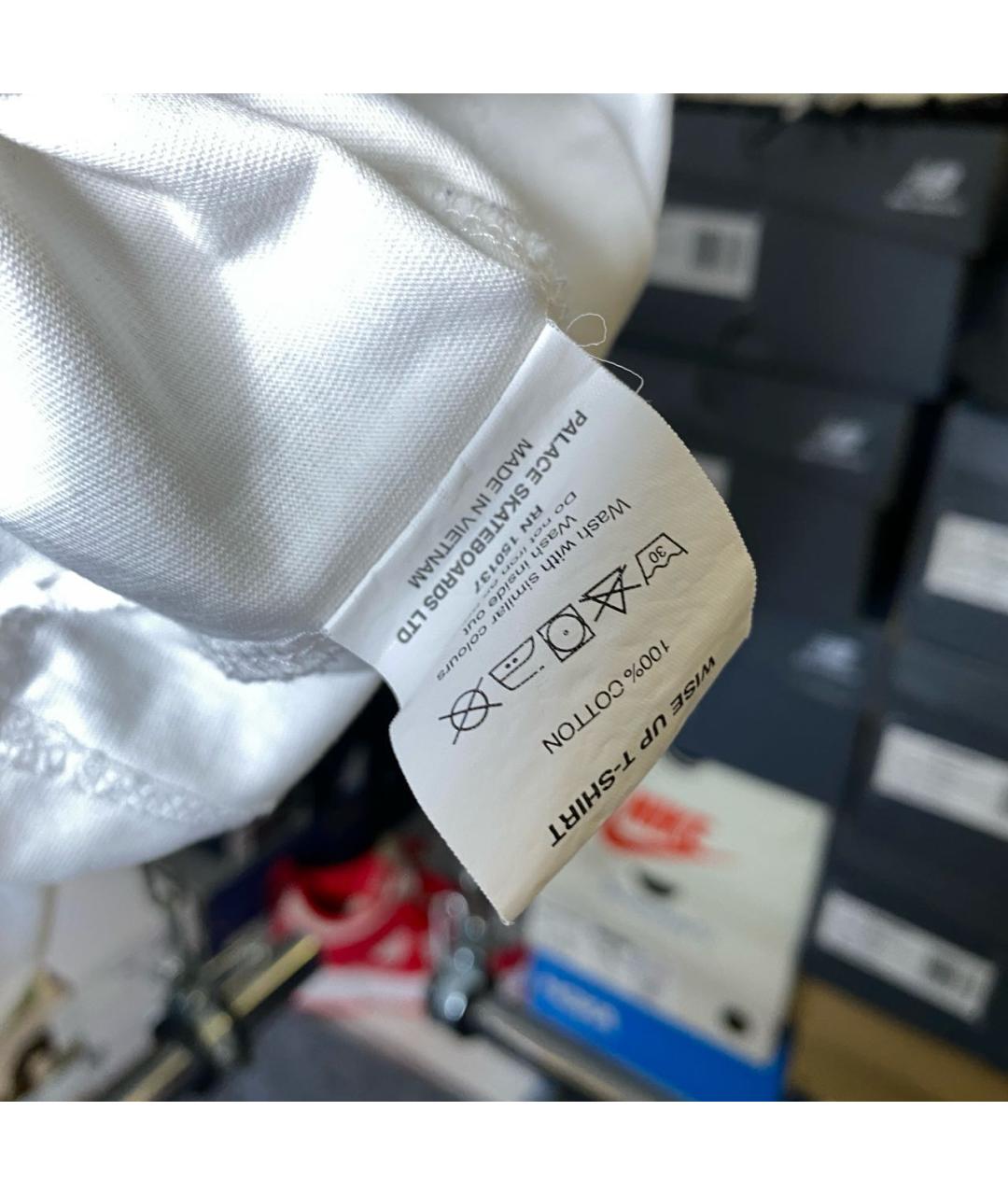 PALACE Белая хлопковая футболка, фото 7