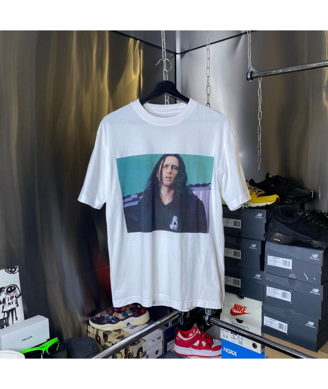 PALACE Белая хлопковая футболка, фото 8