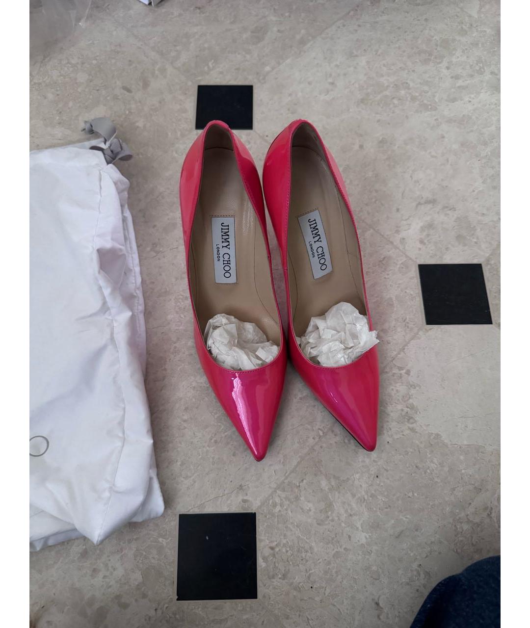 JIMMY CHOO Розовые туфли из лакированной кожи, фото 2