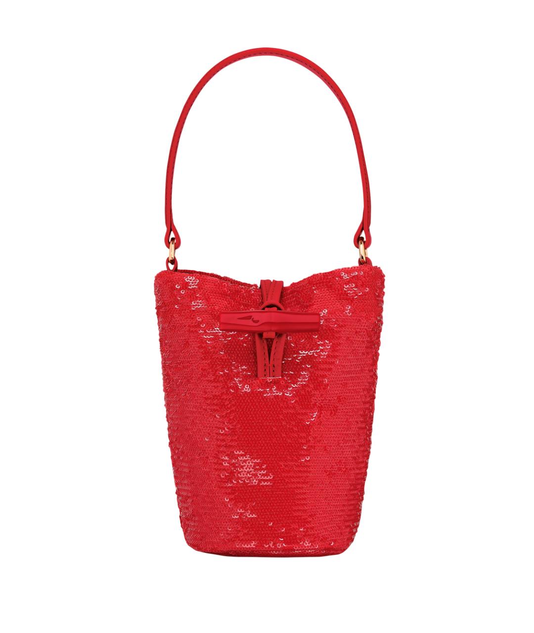 LONGCHAMP Красная синтетическая сумка с короткими ручками, фото 1