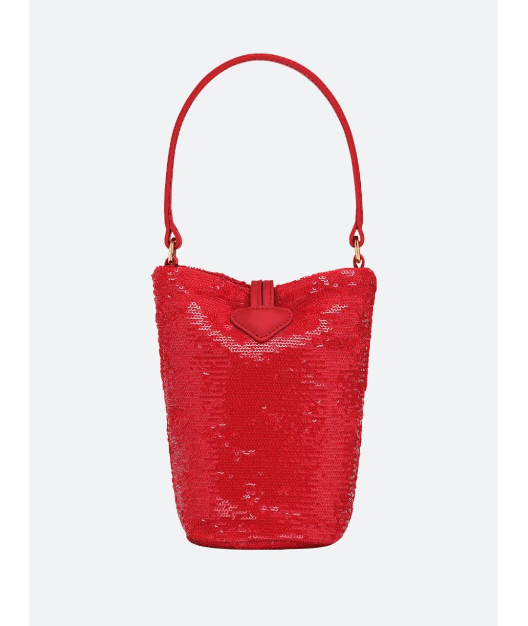 LONGCHAMP Красная синтетическая сумка с короткими ручками, фото 2