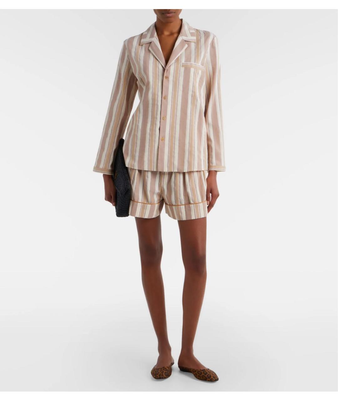 SAINT LAURENT Бежевая хлопковая рубашка, фото 4