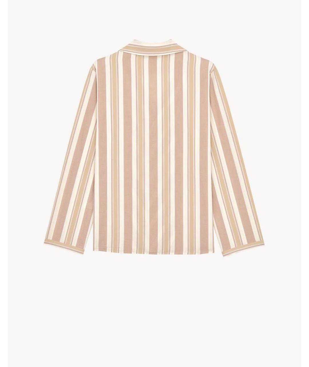 SAINT LAURENT Бежевая хлопковая рубашка, фото 3