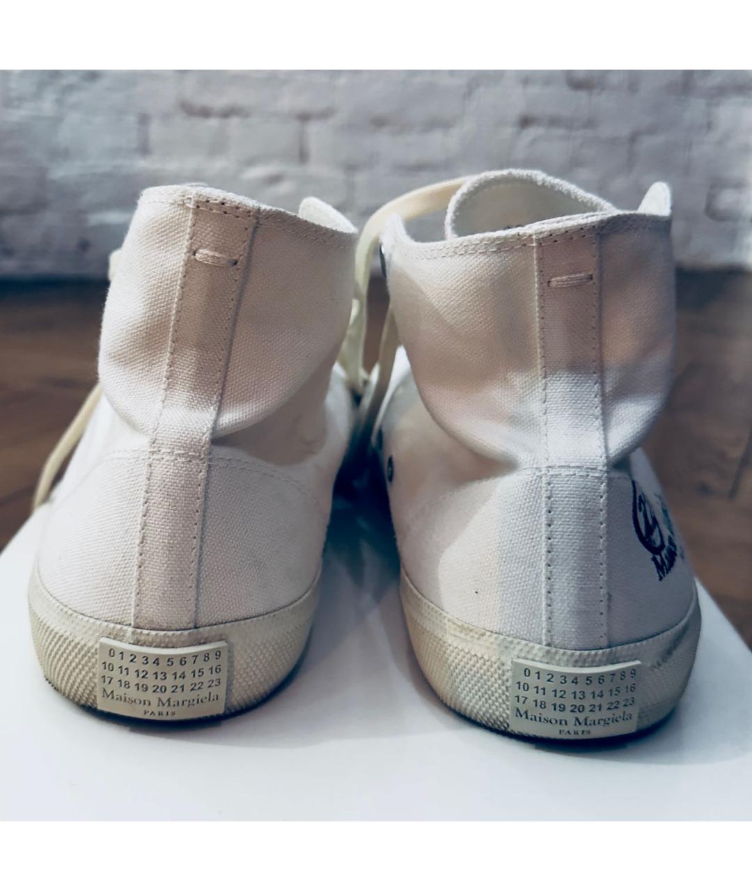 MAISON MARGIELA Белые текстильные кеды, фото 4