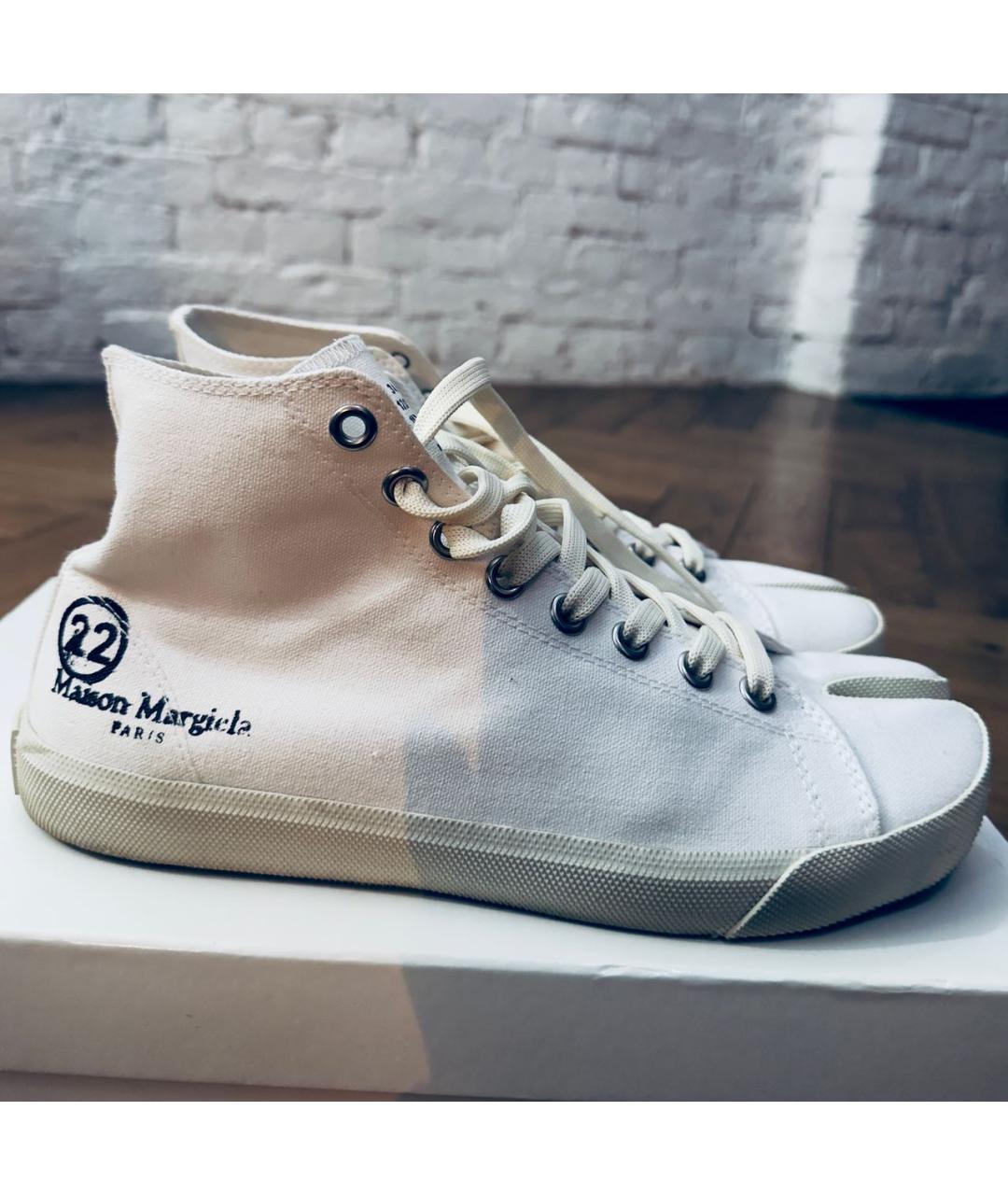 MAISON MARGIELA Белые текстильные кеды, фото 6