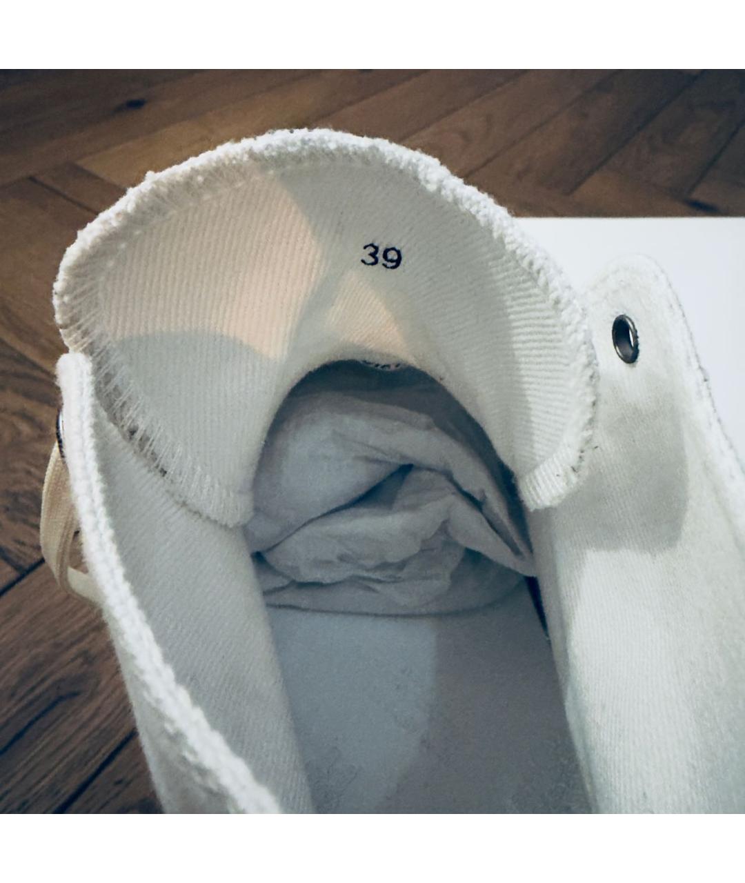 MAISON MARGIELA Белые текстильные кеды, фото 5