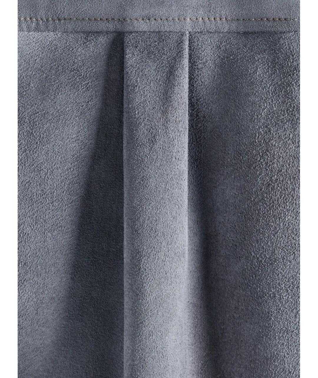 BOTTEGA VENETA Голубая замшевая рубашка, фото 4