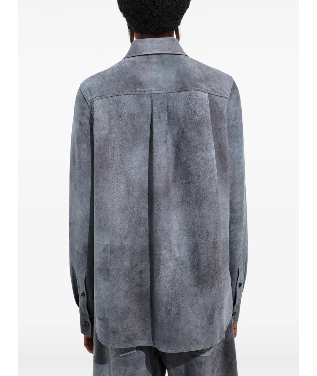 BOTTEGA VENETA Голубая замшевая рубашка, фото 7