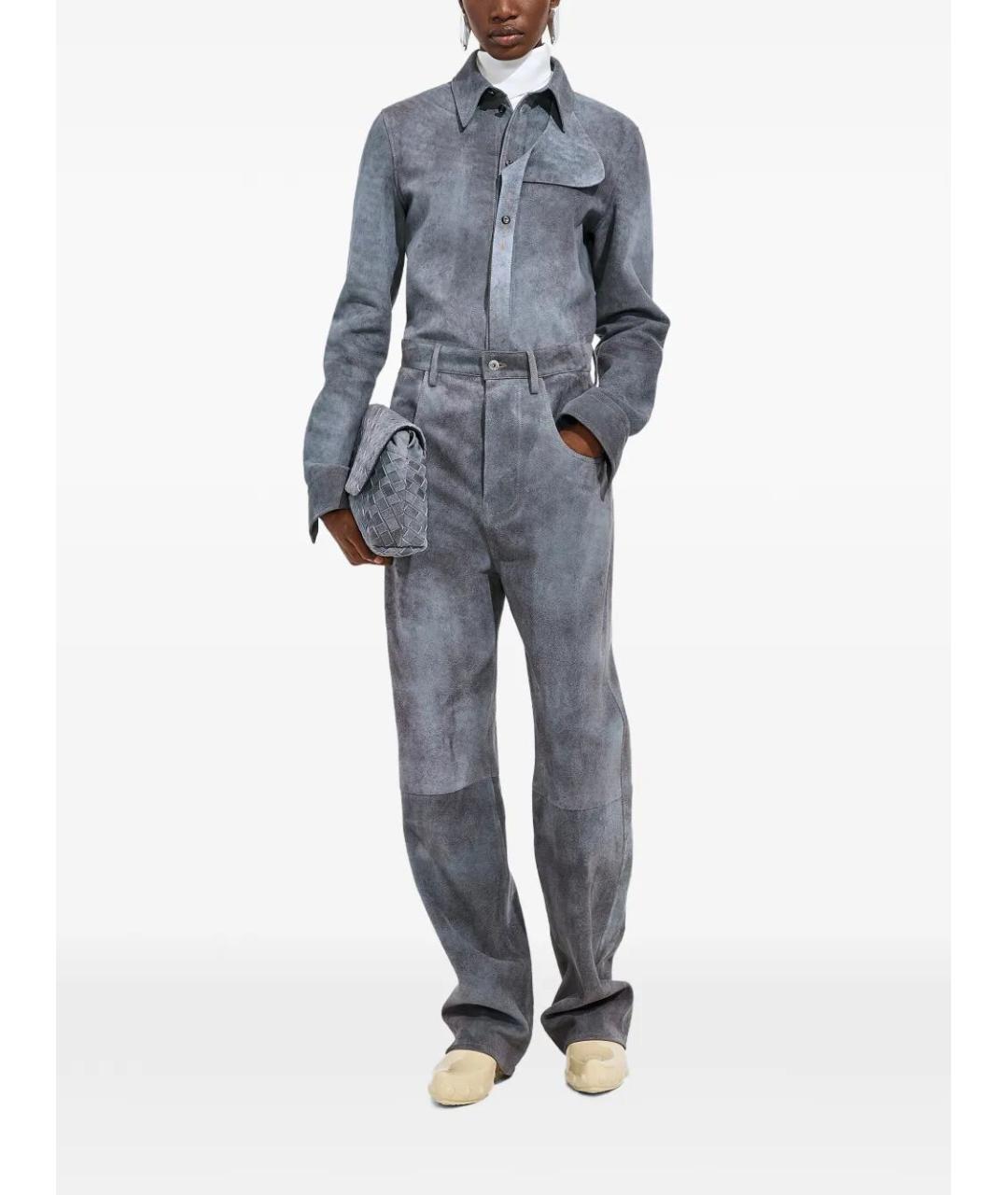 BOTTEGA VENETA Голубая замшевая рубашка, фото 2