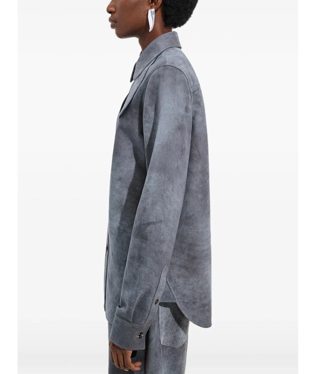 BOTTEGA VENETA Голубая замшевая рубашка, фото 3