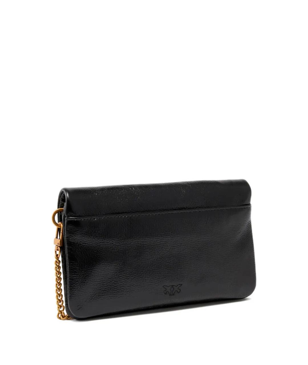 PINKO Черная кожаная сумка через плечо, фото 2