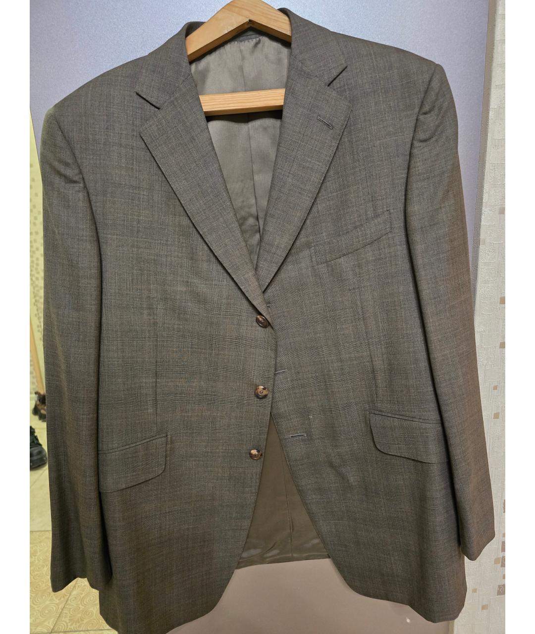 DUNHILL Коричневый классический костюм, фото 5