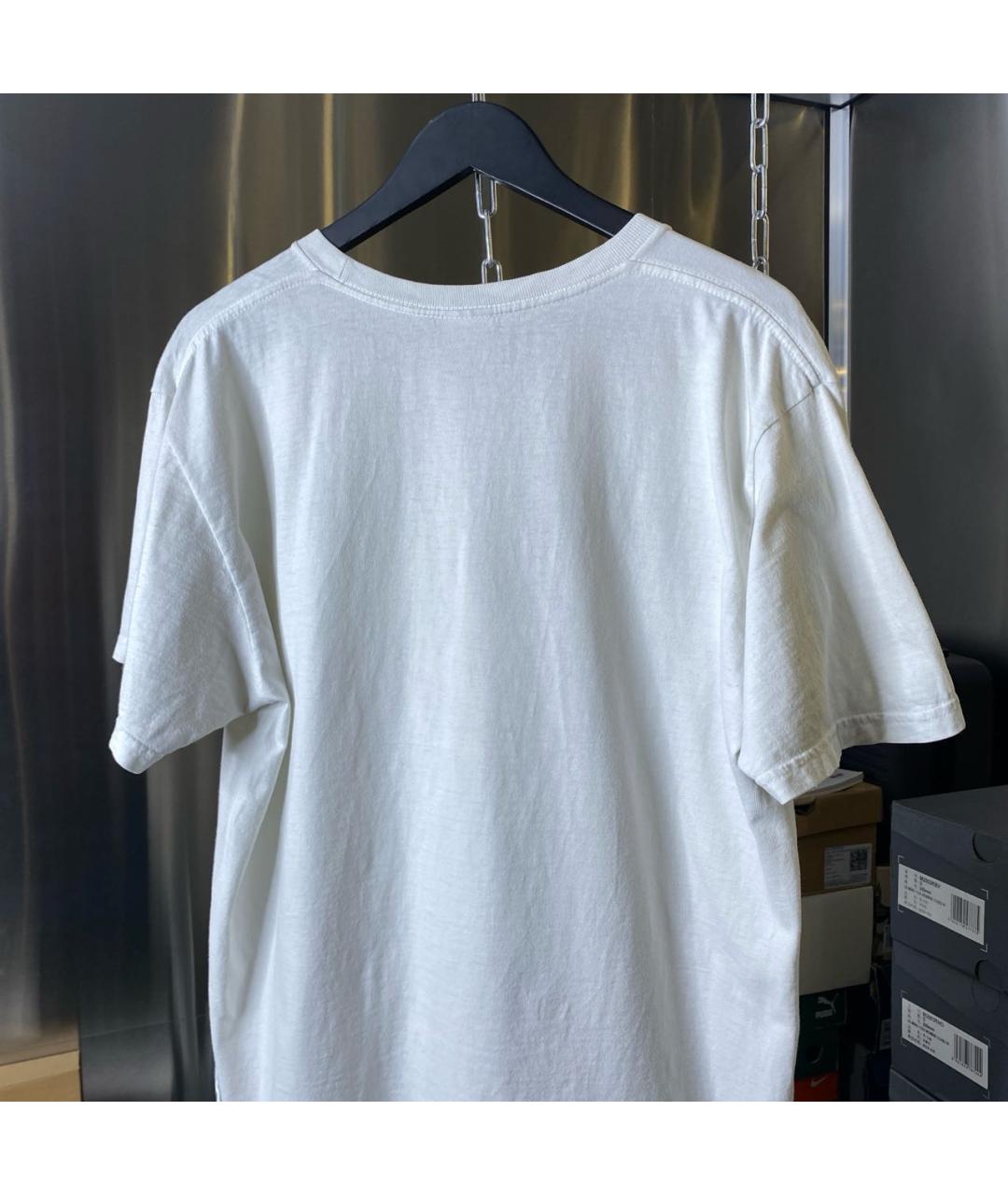 SUPREME Белая хлопковая футболка, фото 3