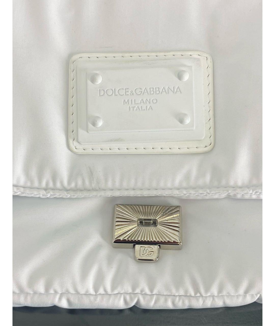 DOLCE&GABBANA Белая сумка с короткими ручками, фото 6