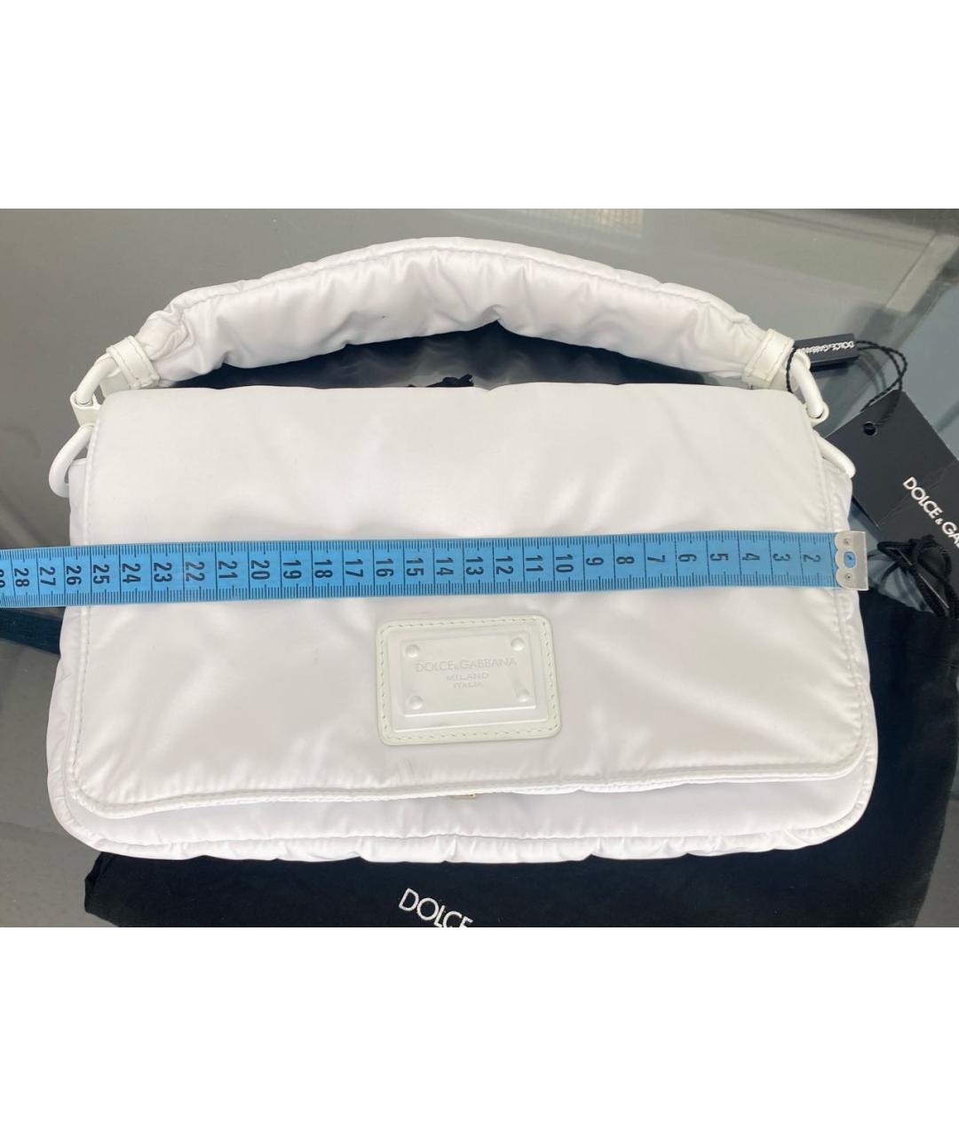 DOLCE&GABBANA Белая сумка с короткими ручками, фото 7