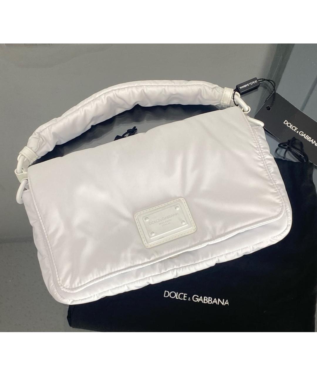 DOLCE&GABBANA Белая сумка с короткими ручками, фото 2