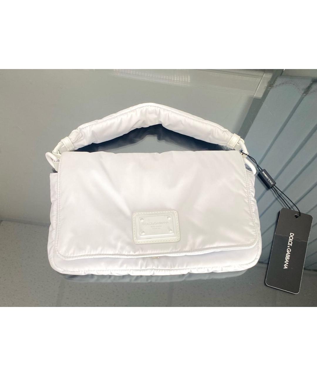 DOLCE&GABBANA Белая сумка с короткими ручками, фото 9
