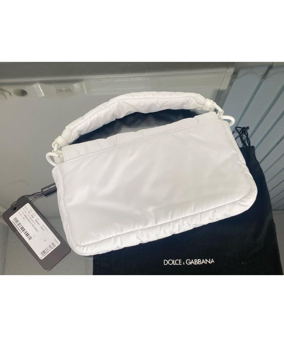DOLCE&GABBANA Белая сумка с короткими ручками, фото 3