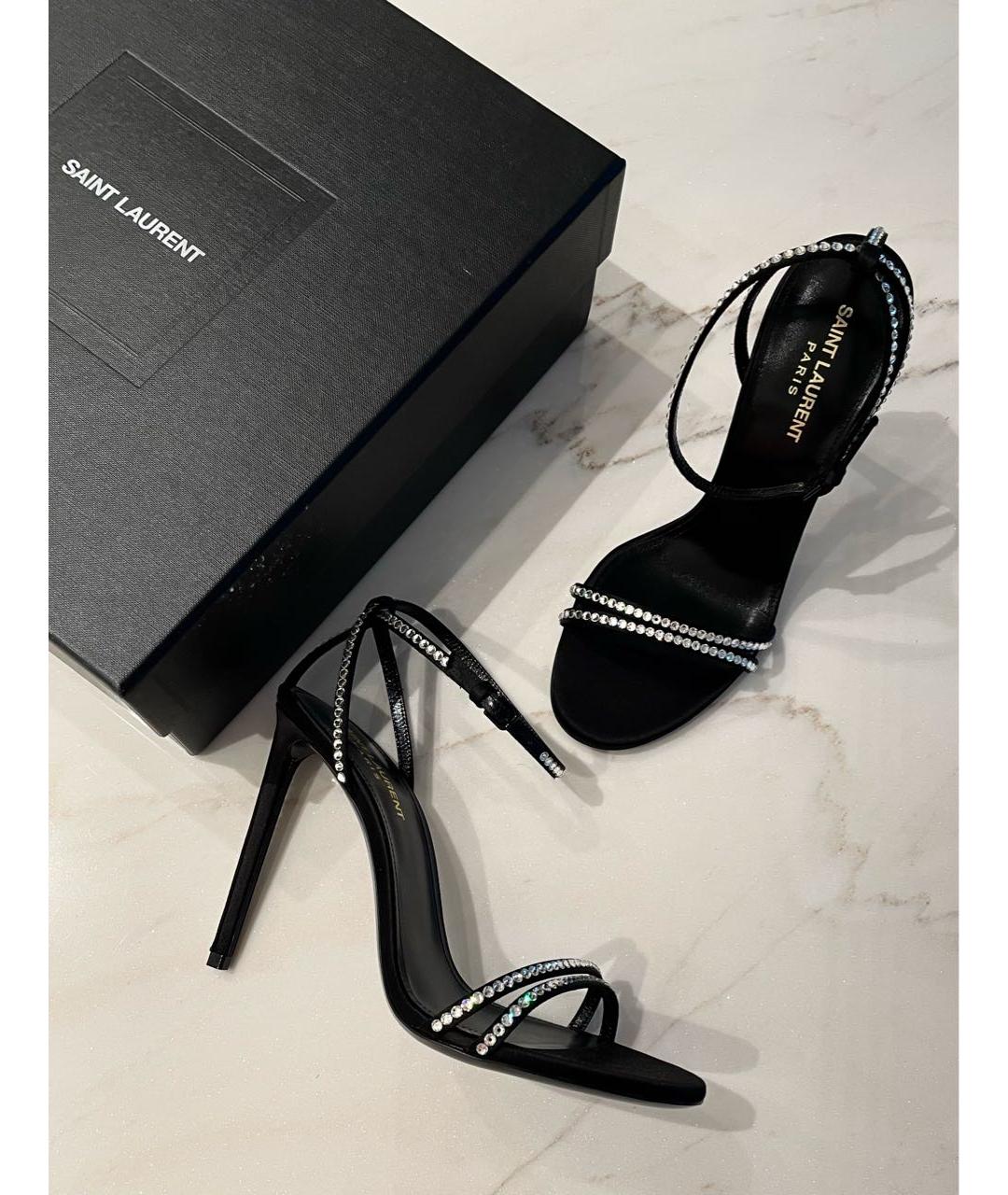 SAINT LAURENT Черные босоножки, фото 3