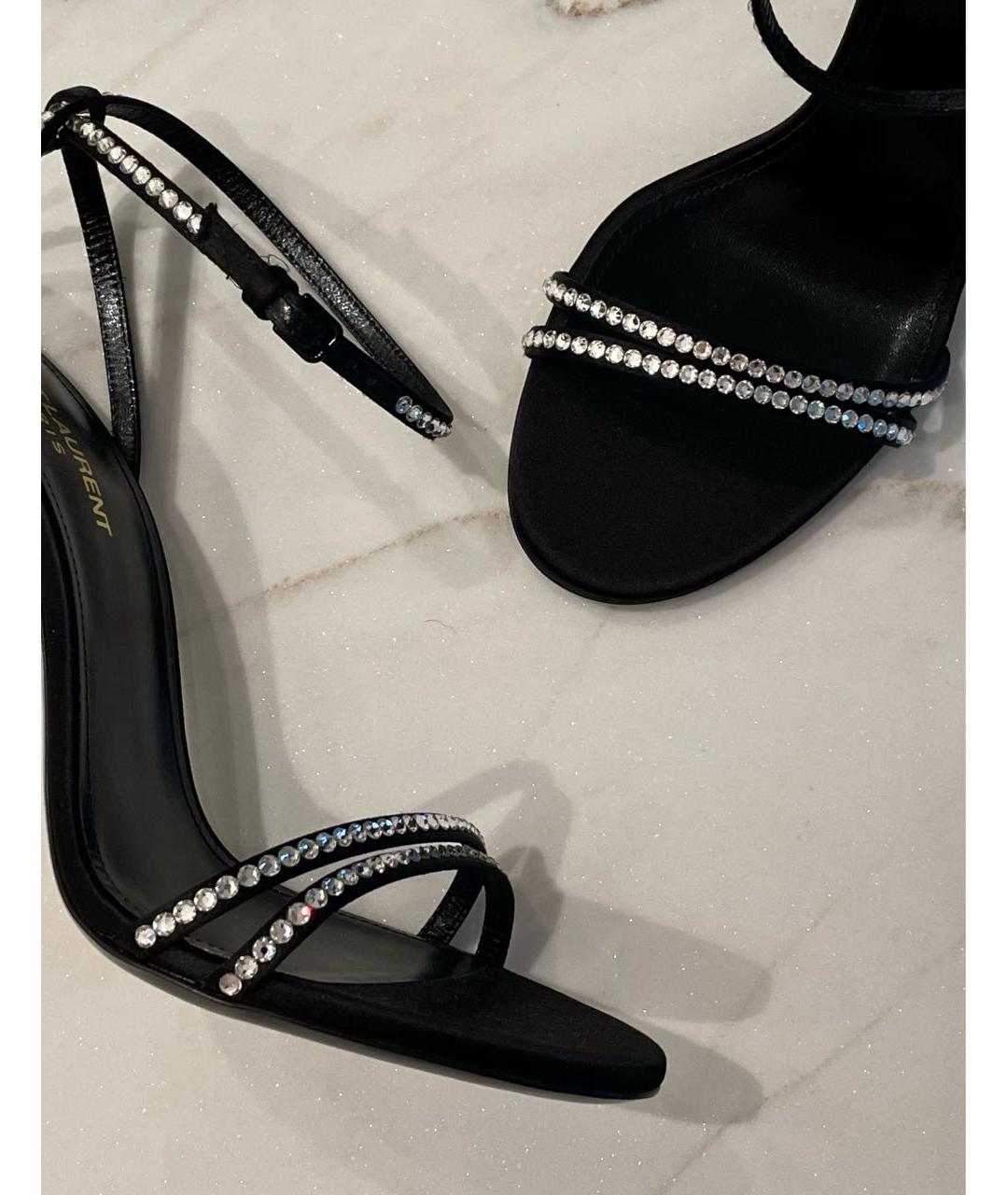 SAINT LAURENT Черные босоножки, фото 4