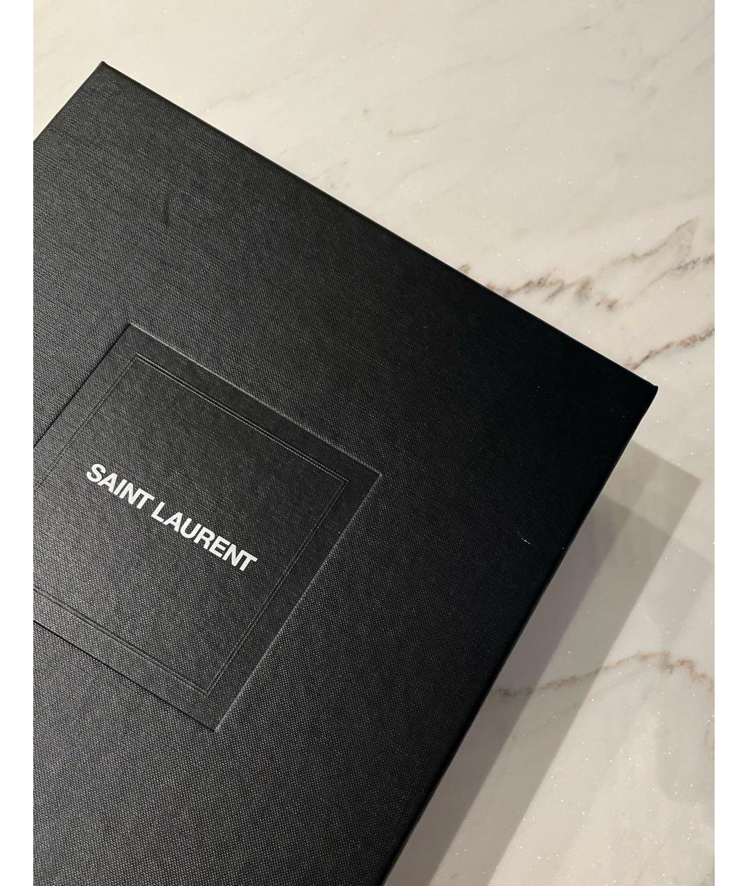 SAINT LAURENT Черные босоножки, фото 7