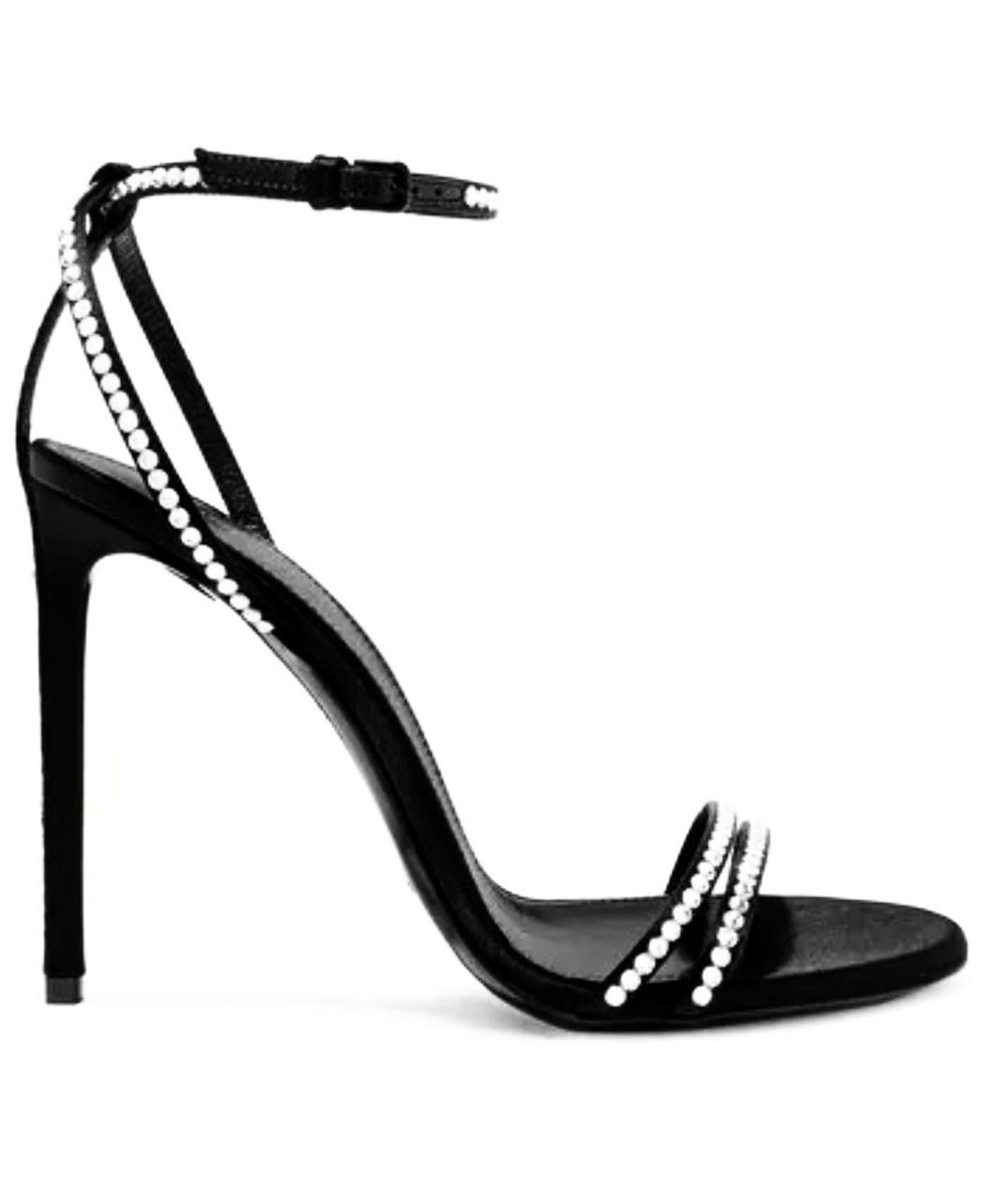 SAINT LAURENT Черные босоножки, фото 9