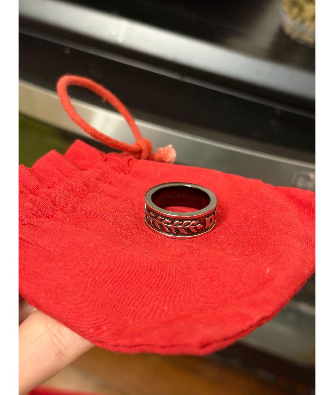 DIESEL Антрацитовое металлическое кольцо, фото 4