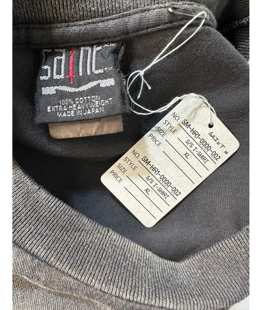 Saint Michael Черная хлопковая футболка, фото 3