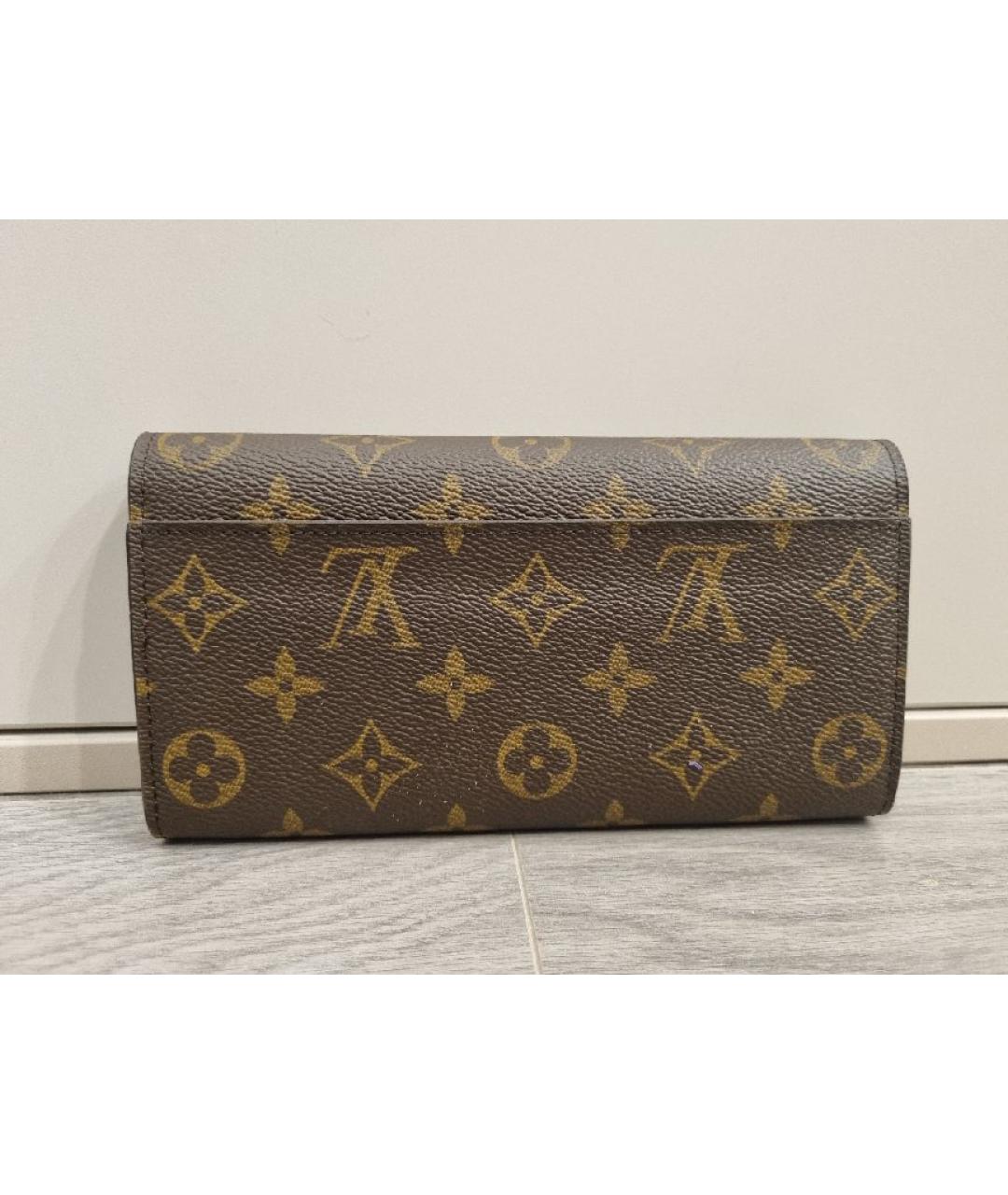 LOUIS VUITTON Коричневый кошелек, фото 3