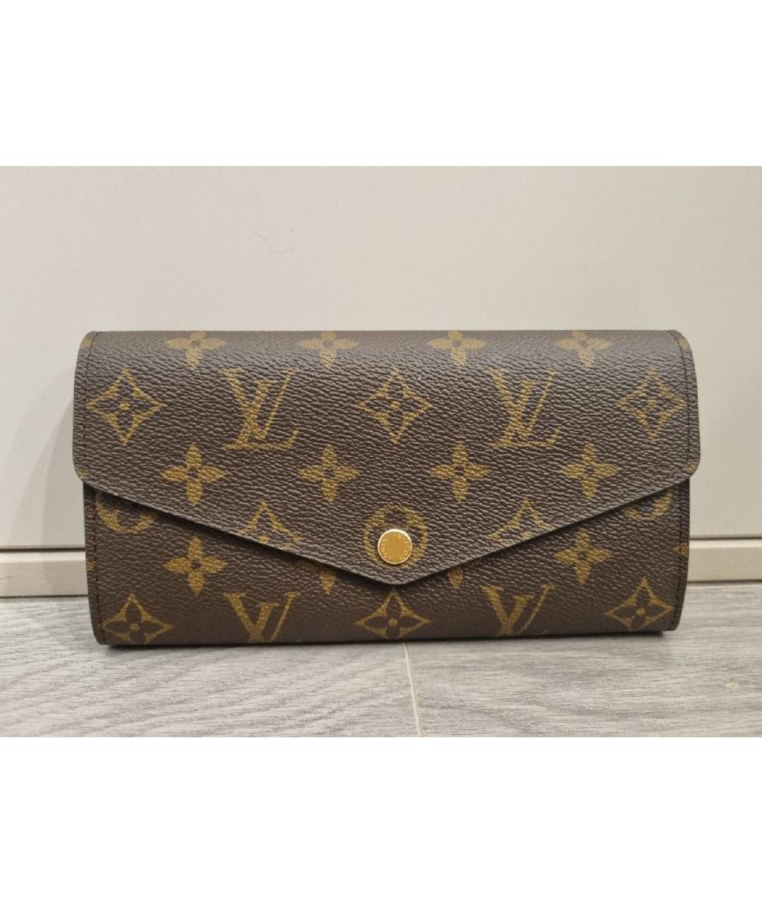 LOUIS VUITTON Коричневый кошелек, фото 10