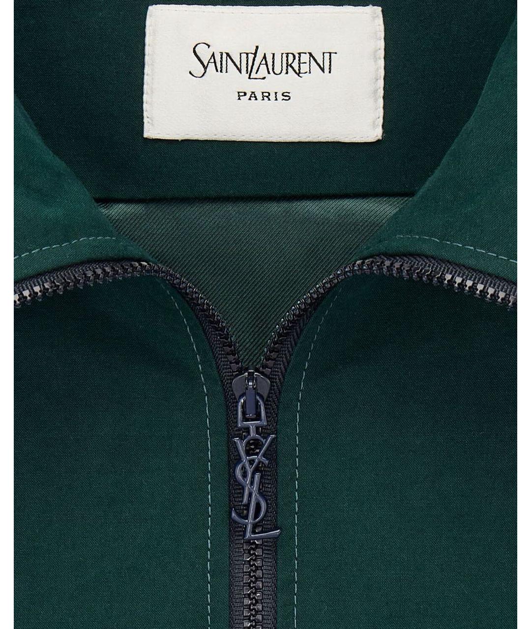 SAINT LAURENT Зеленая хлопковая куртка, фото 3