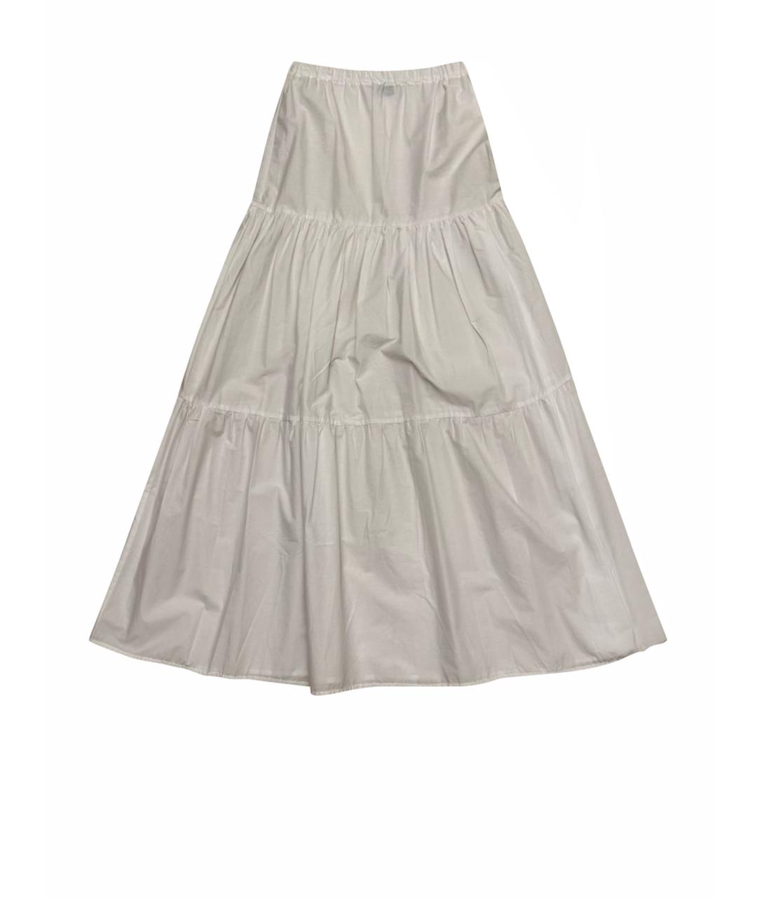 PINKO Белая хлопковая юбка макси, фото 1