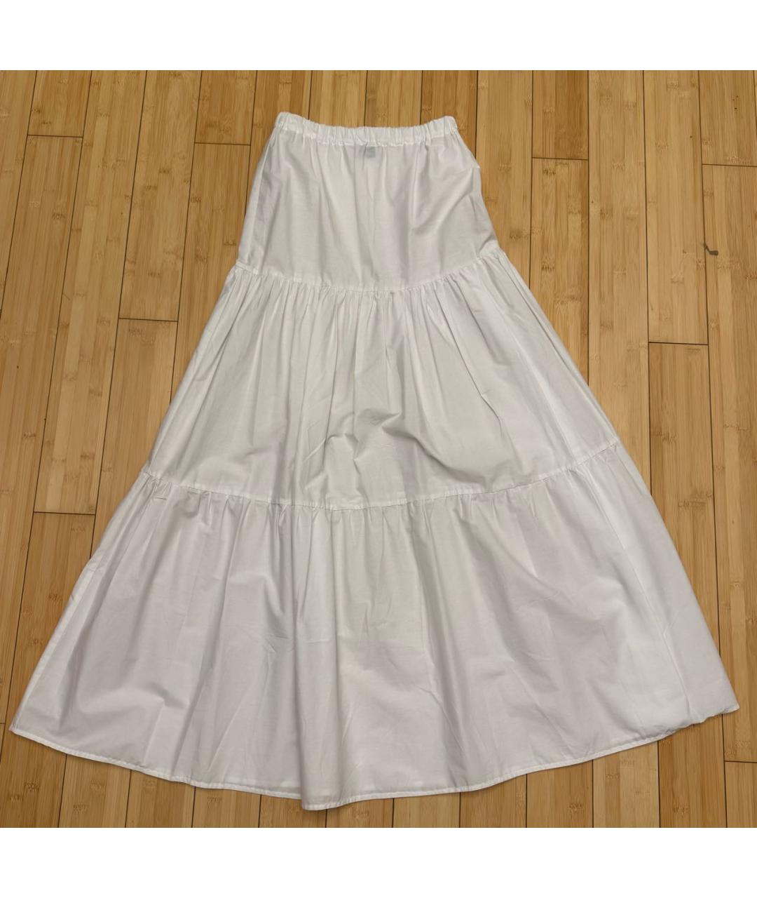 PINKO Белая хлопковая юбка макси, фото 6