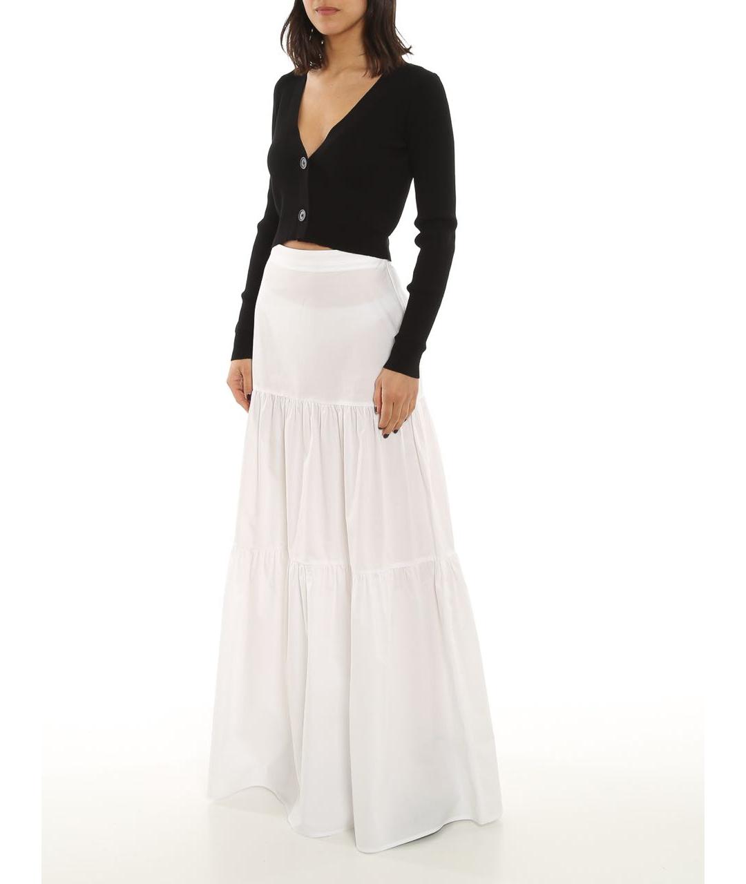 PINKO Белая хлопковая юбка макси, фото 3