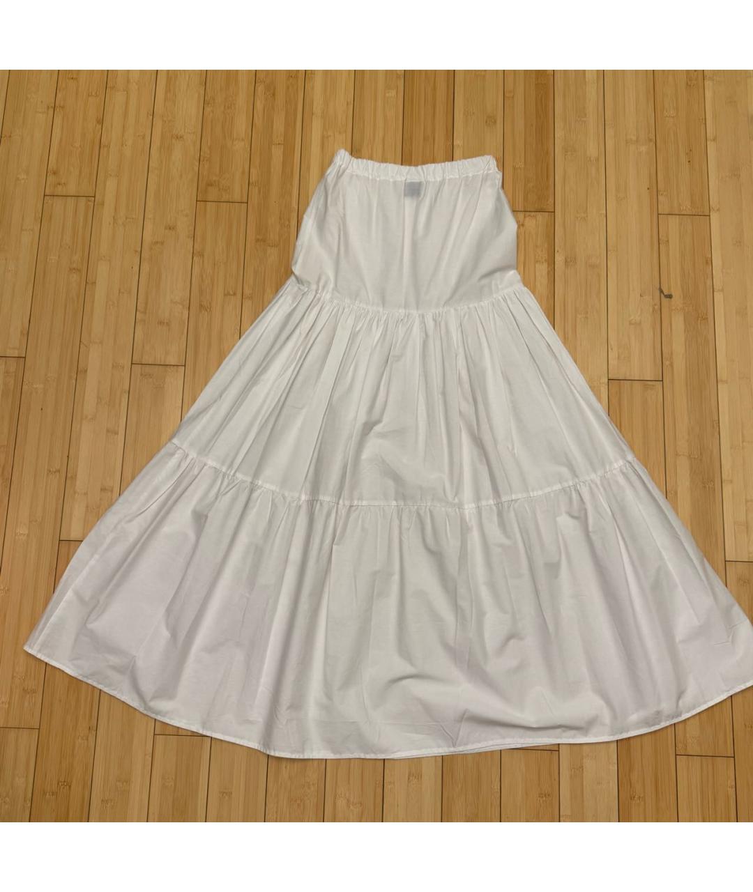 PINKO Белая хлопковая юбка макси, фото 2