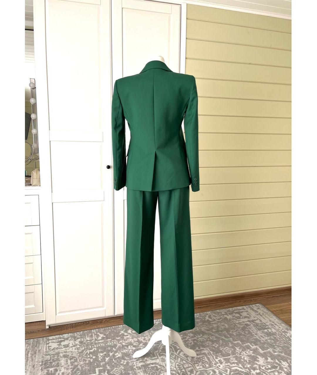 WEEKEND MAX MARA Зеленый шерстяной костюм с брюками, фото 3