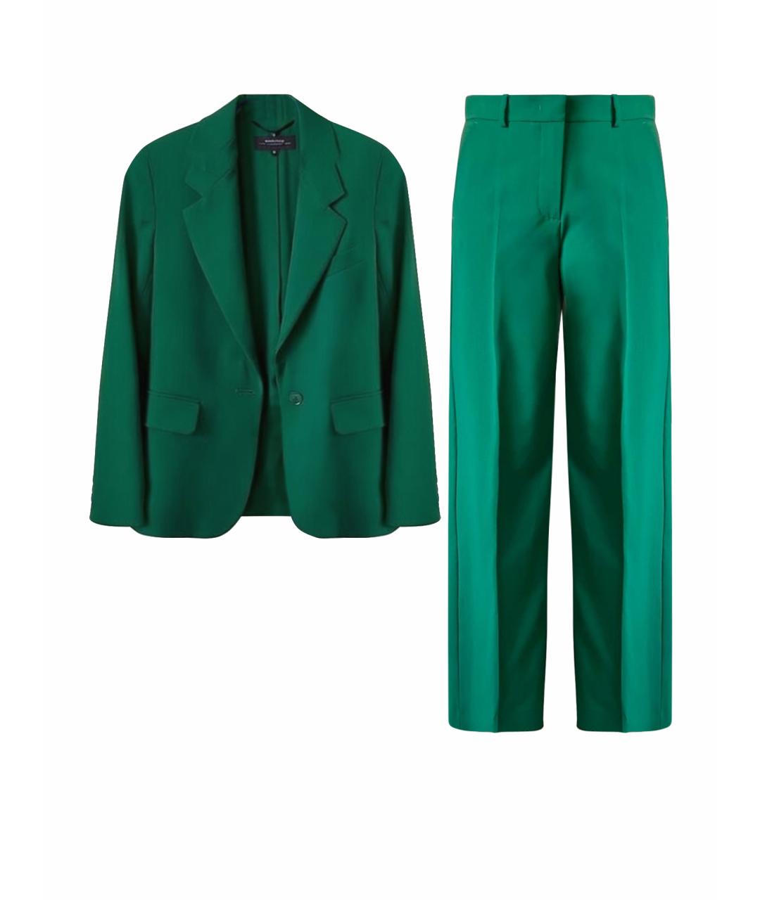 WEEKEND MAX MARA Зеленый шерстяной костюм с брюками, фото 1