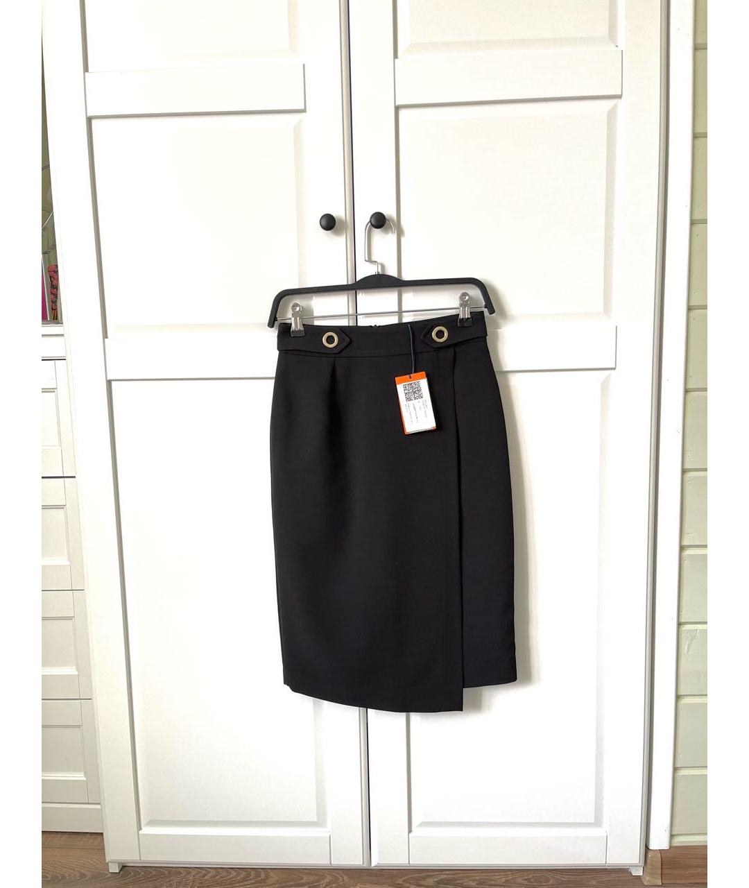 TRUSSARDI JEANS Черная полиэстеровая юбка миди, фото 9