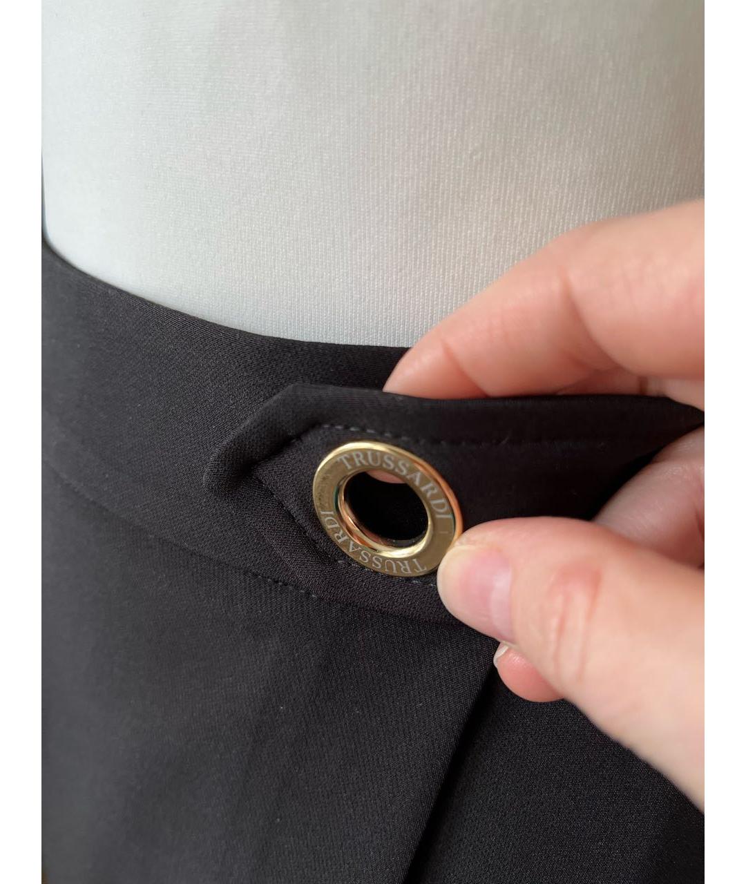 TRUSSARDI JEANS Черная полиэстеровая юбка миди, фото 5
