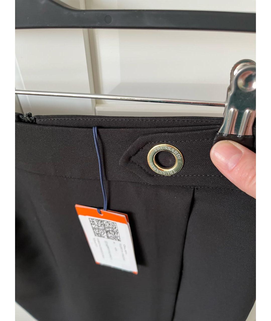 TRUSSARDI JEANS Черная полиэстеровая юбка миди, фото 6