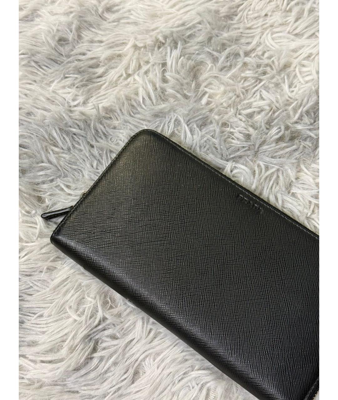 PRADA Черный кожаный кошелек, фото 4