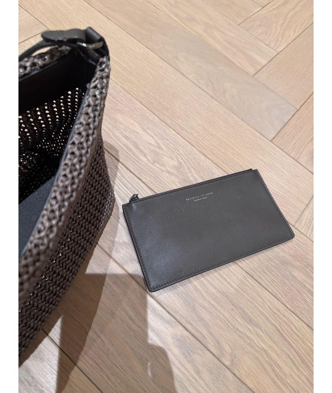 BRUNELLO CUCINELLI Коричневая сумка с короткими ручками, фото 7