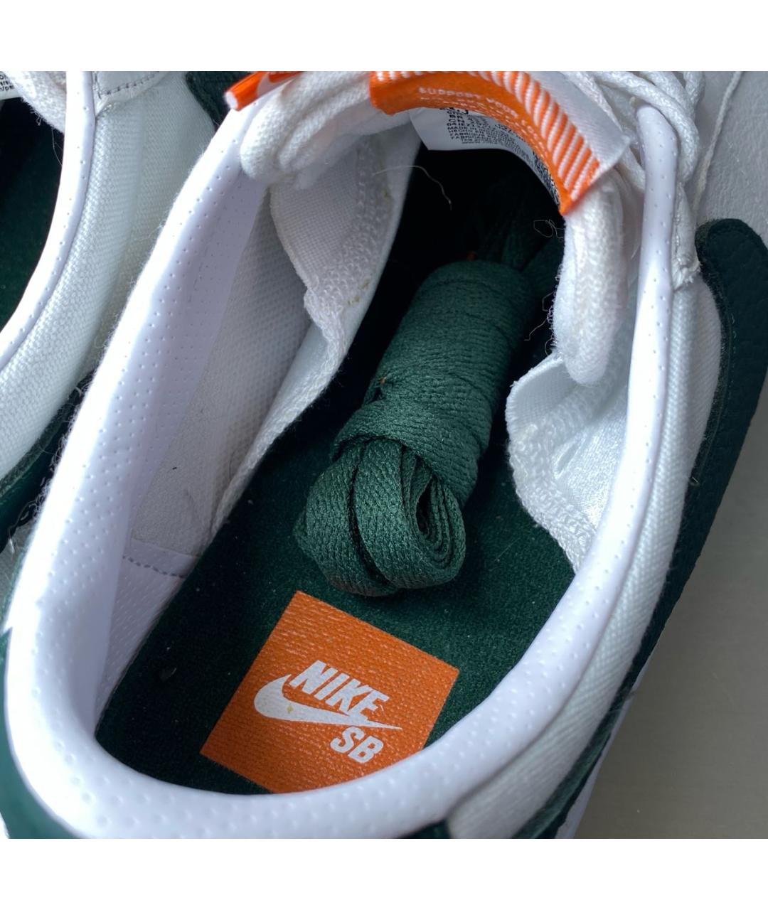 NIKE Белые низкие кроссовки / кеды из искусственной кожи, фото 7